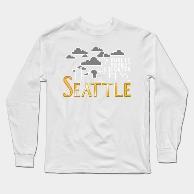 Seattle Skyline Long Sleeve T-Shirt by nickbuccelli